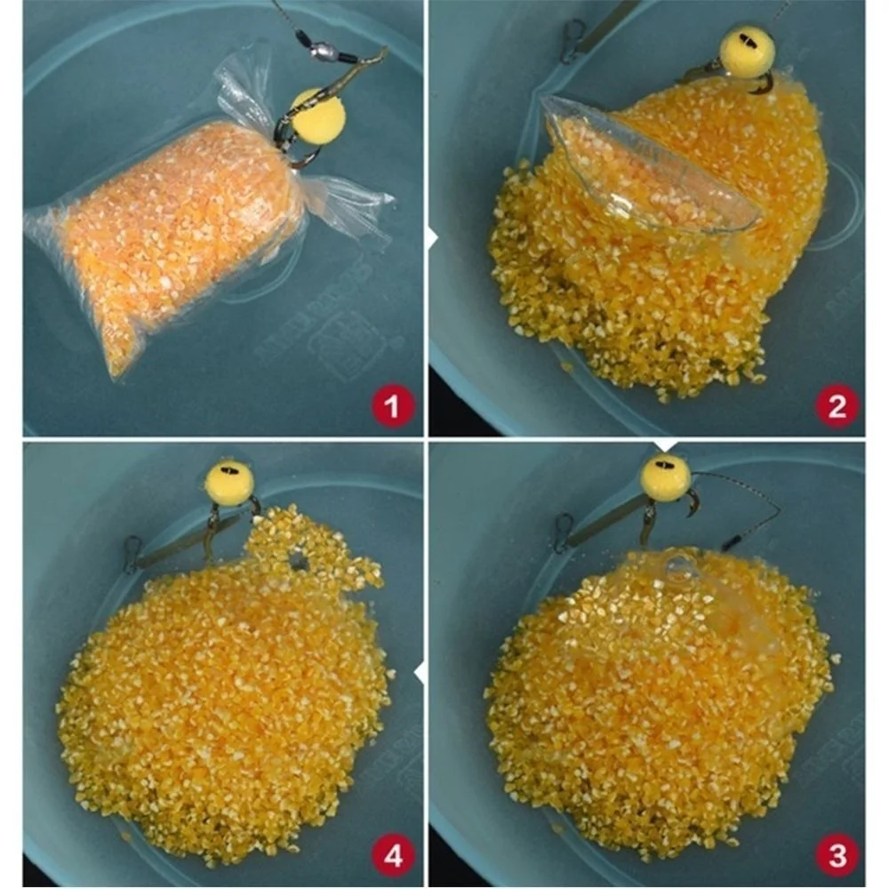 FLYSAND PVA Bags Available Carp Fishing Tackle PVA Bags Mesh For Carp Coarse Boilie Pellet Bait 7*14cm For Bait Throwing 50Pcs image 3