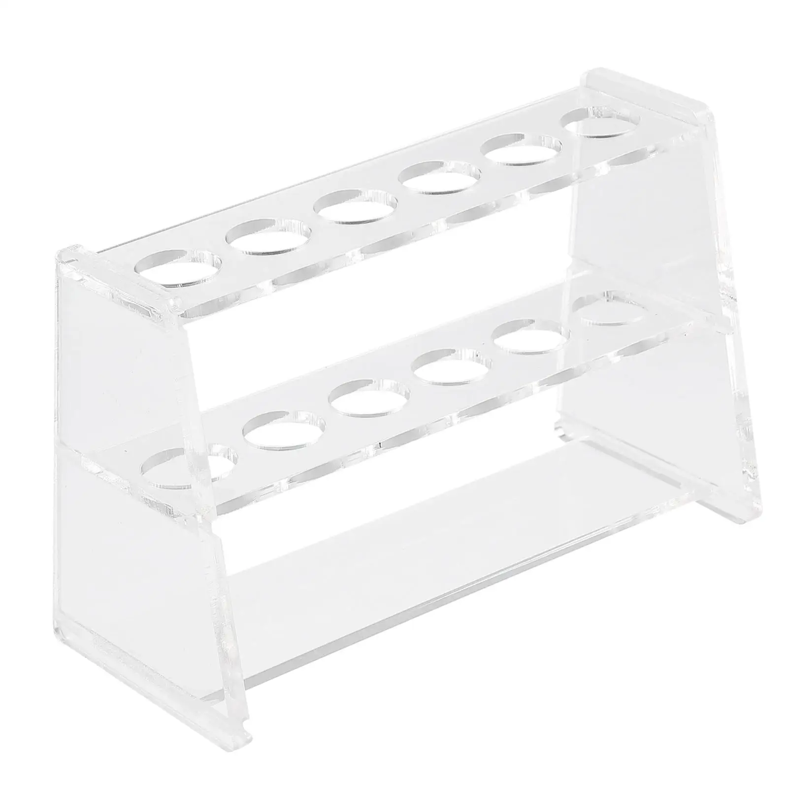 

12 Hole Acrylic Test Tube Rack Clear Stand for Lab Tube Holder Organizer Storage Display Scientific Research Teaching Equipment