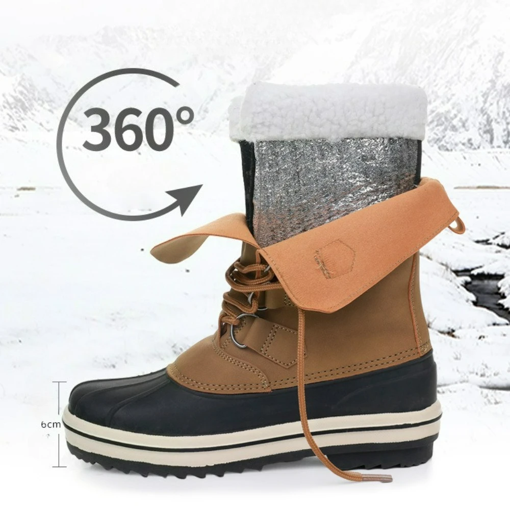Women's Duck Hunting Snow Boots Winter Boots Warm Waterproof Non-slip Outdoor Arctic Boots Ladies Cold-resistant Boot