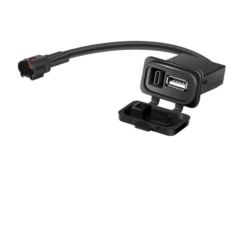 Motorcycle USB Charger Socket Compatible with CFMOTO 450SR 250SR 700 500SR 800NK XO Baboon Waterproof Power Adapter Interface