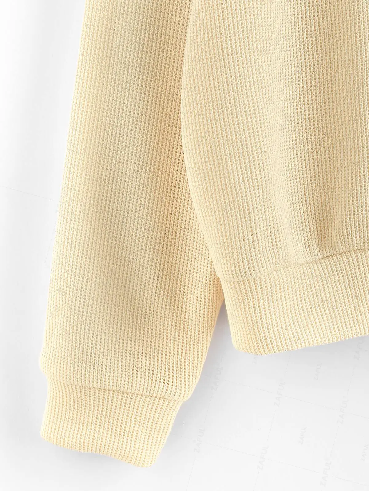 ZAFUL Plain Drop Shoulder Loose Knit Sweatshirt