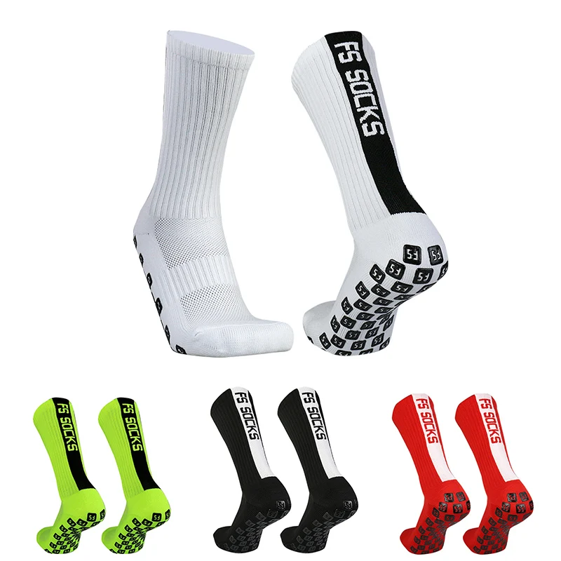 2023 New FS Pattern Football Socks Square Silicone Non slip Professional Football Training Competition Men Women Sports futebol