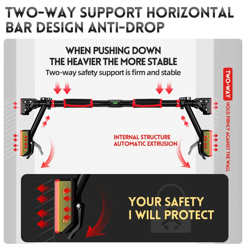 

Горячая Распродажа, домашний тренажерный зал, дверной зал, тянущая штанга, дверной проем, без винтов, подтягивающая штанга, тянущая штанга для дверного проема, силовая тренировка, тяга для дома