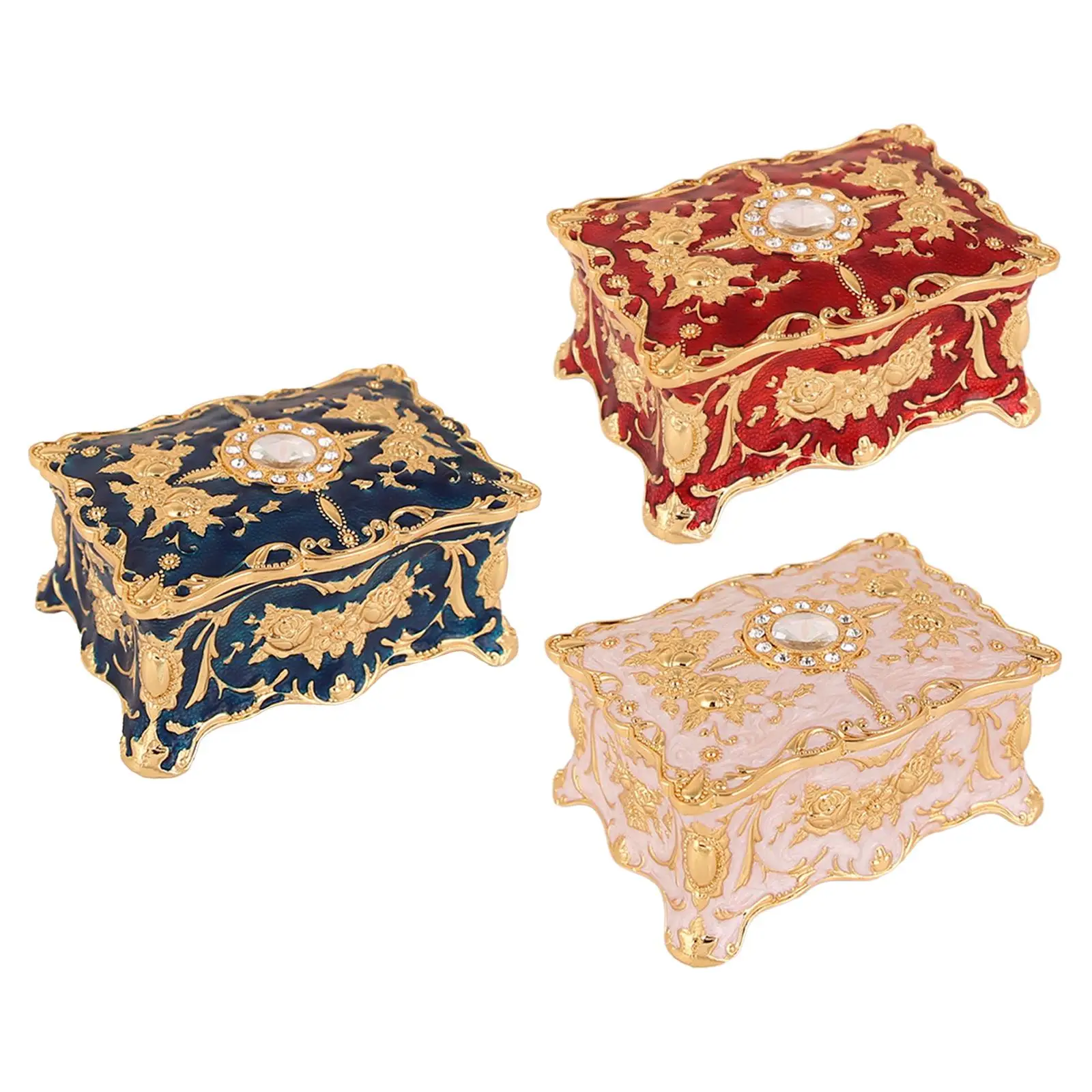 

Unique Vanity Jewelry Case Earrings Necklaces Storage Holder Treasure Case