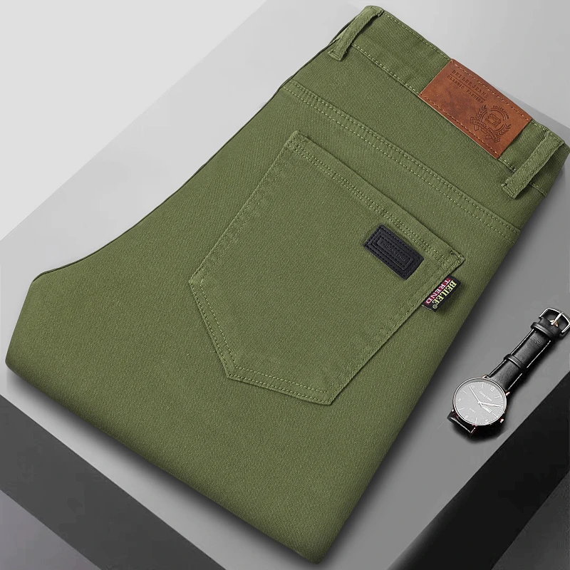 

Мужские джинсы Busin: повседневные, свободного кроя, легкие, летние, дышащие, эластичные, прямые, цветные