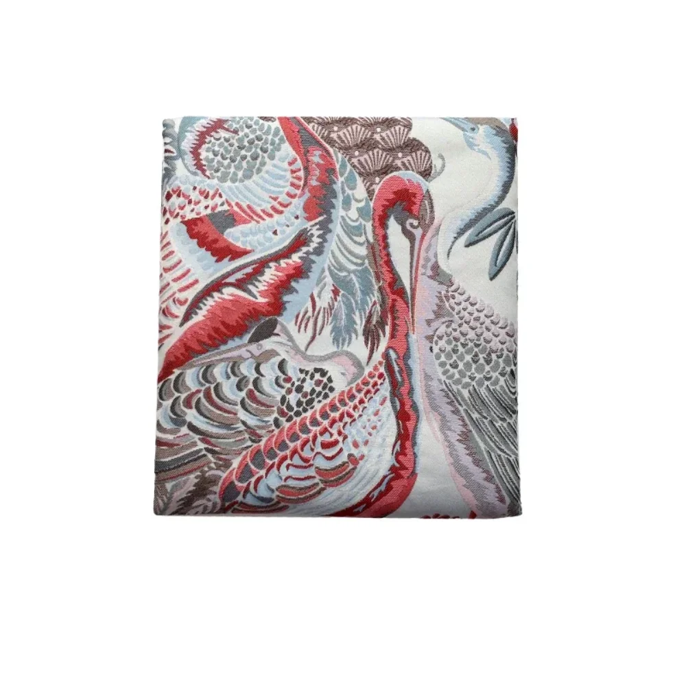 

Окрашенная в пряжу парчовая жаккардовая ткань, винтажное платье с журавлем, куртка, одежда, ткань, модный дизайн, шитье, оптовая продажа, материал на метр