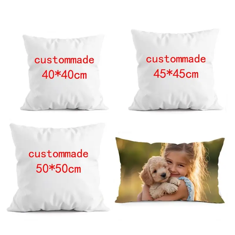 Custom Pillow Case Personalized Cozy Pillowcase Printed Your Design Logo Picture Text Home Decorative Pillows Household Gifts