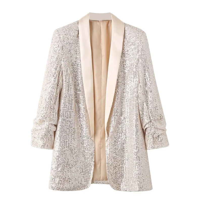 

2025New Autumn Fashion Casual Sequin and Sequin Casual Pants Set
