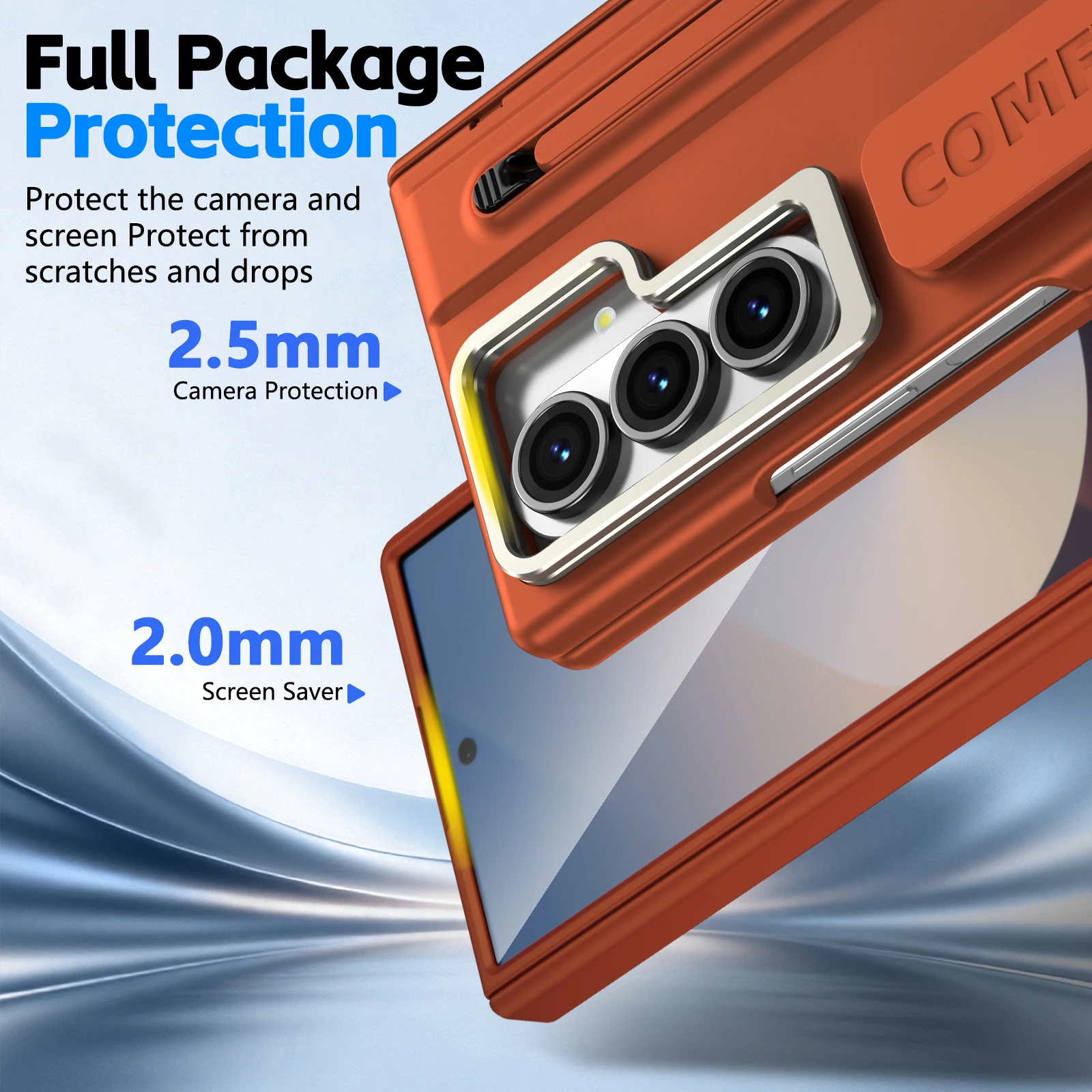 Business Integrated Built-in Screen Protector Phone Case for Samsung Z Fold 8 Ultra 7 6 5 4 Shockproof With Pen Slot Cover view 4