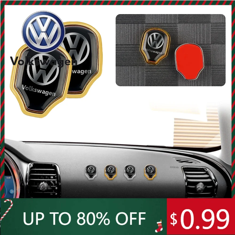 

For VW Volkswagen Jetta MK5 Golf For Volkswagen VW R GTI Golf Polo Touareg Tiguan Passat CC GTD1/2 pcs 3D Metal Car Interior Sto