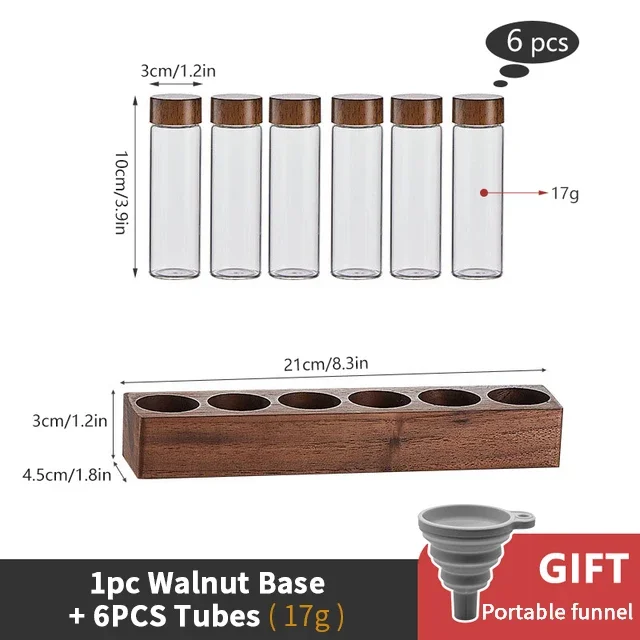 kisshome Kaffeebohnen Lagerung Container Rohr Display Rack Tee Flasche Glas Einzelne Dosis Espresso Zubehör Coffeware Set Barista Werkzeug Geschenk 8