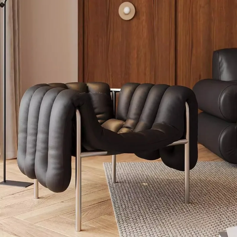 

French retro bread chair Lazy back chair Internet designer minimalist casual Special-shaped single sofa chair