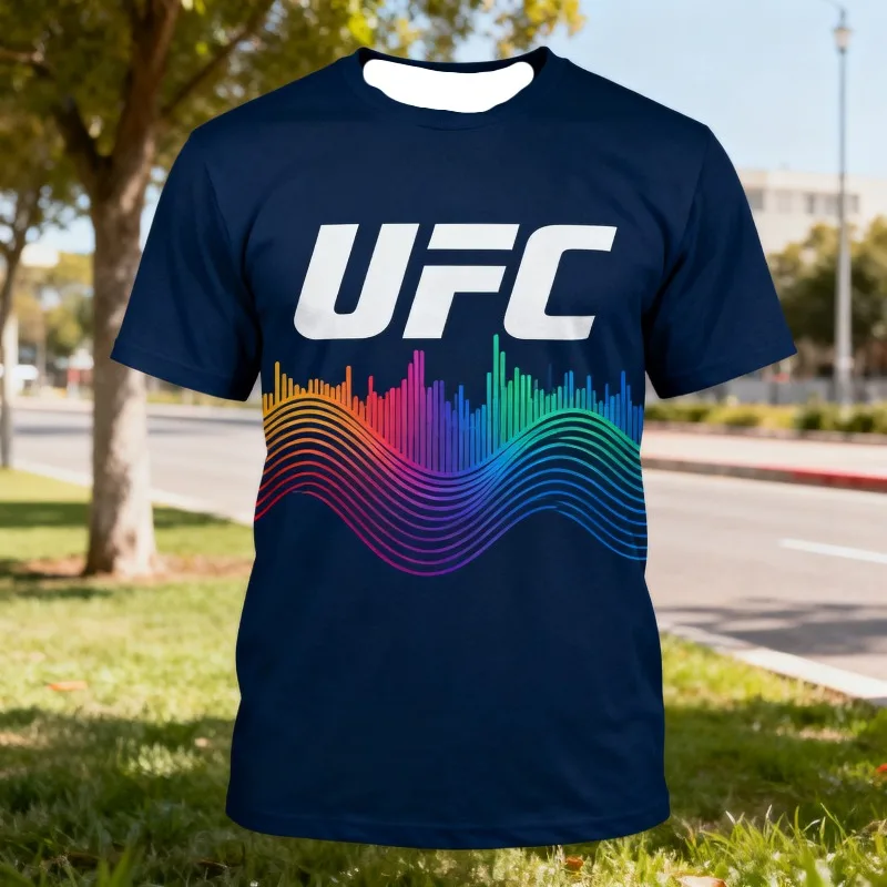 

MOTO-2025 New Bestselling UFC Boxing Match Extreme Sports Enthusiast T-shirt Casual Fashion Men's Oversized Short Sleeve Top