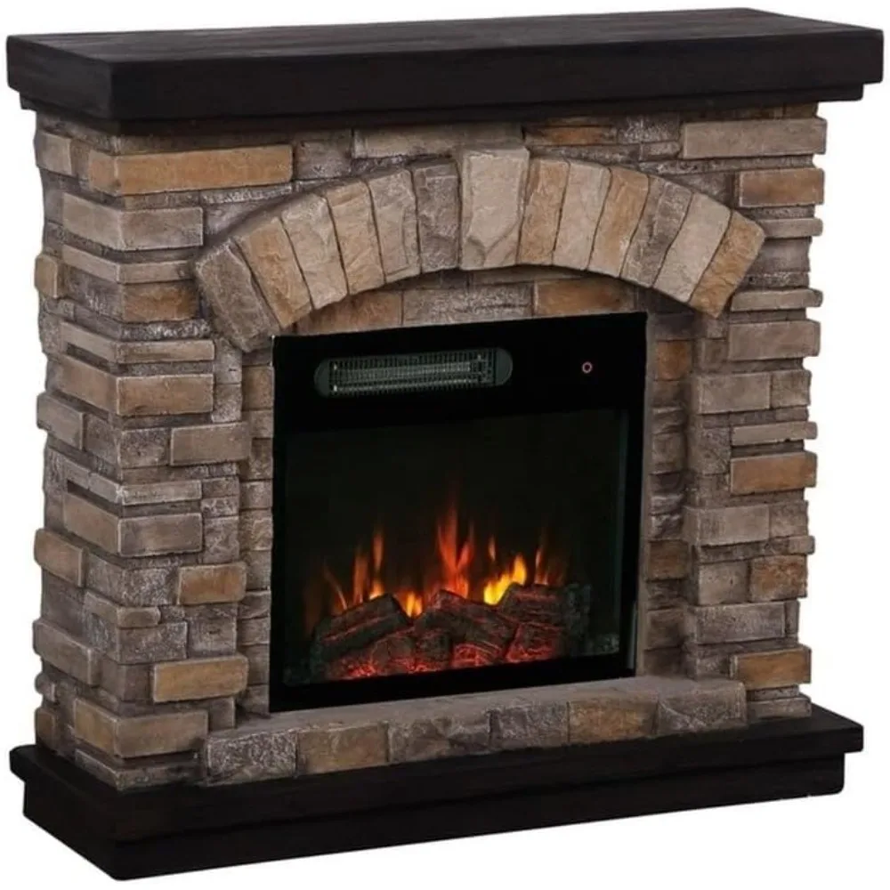 

36" Electric Fireplaces with 4 Flickering Flame Effect Settings, Remote and Touch Control, Freestanding Electric Fireplace