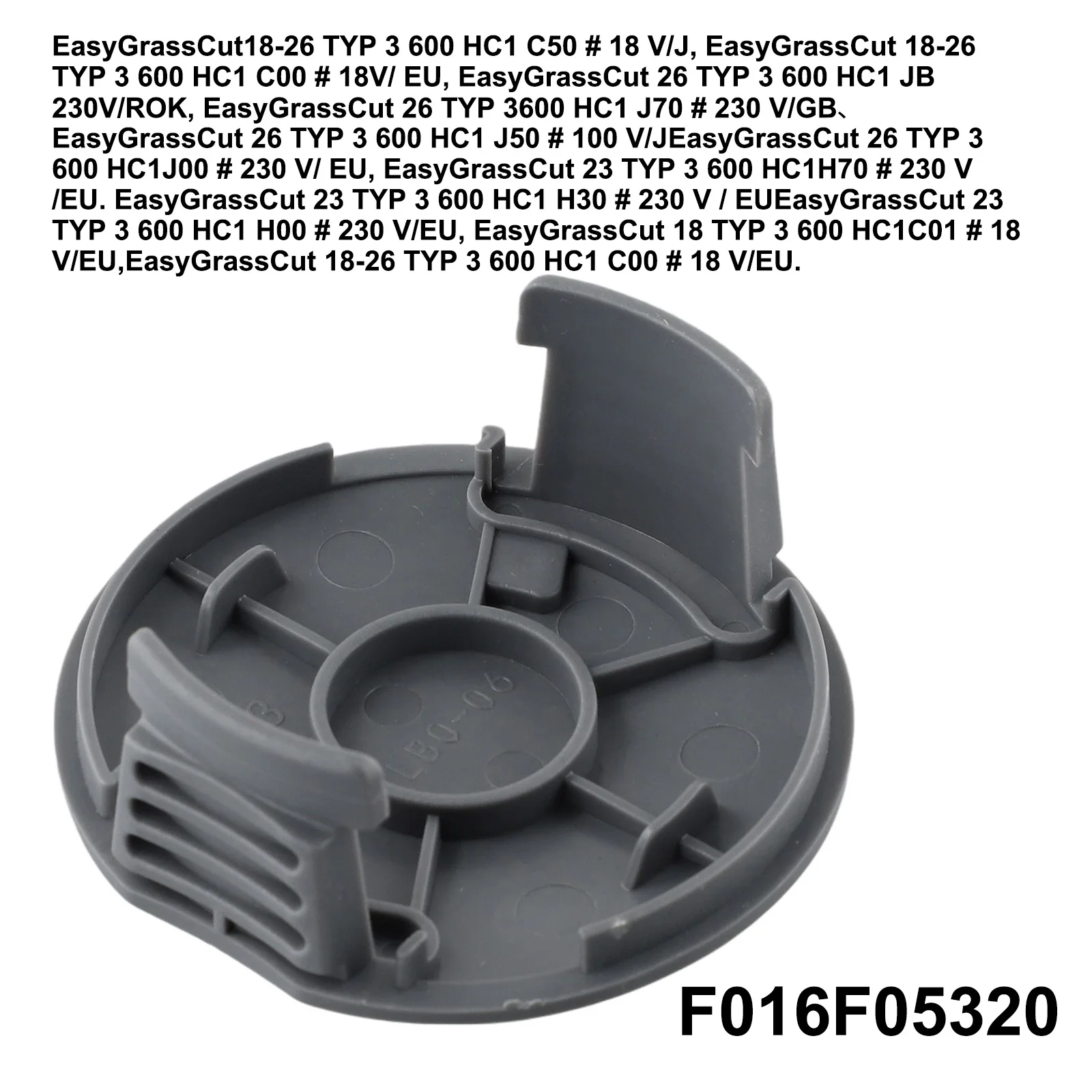 

Cap Spool Cover Gray Kit Replace Parts String Trimmer F016F05320 For BOSCH 23 26 Parts Replacement Accessories