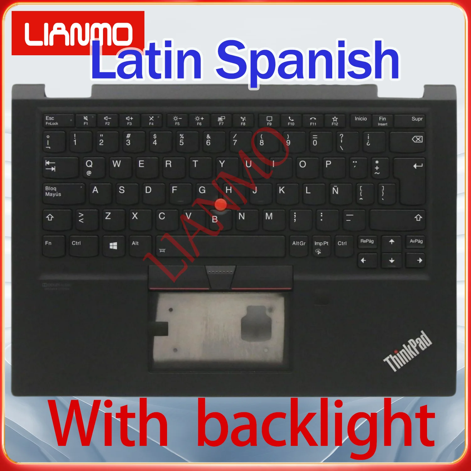 Teclado retroiluminado con diseño latino español/noruego/nórdico/portugués para Lenovo ThinkPad X390 Yoga/X395 Yoga/X13 Yoga Gen1 C-shell