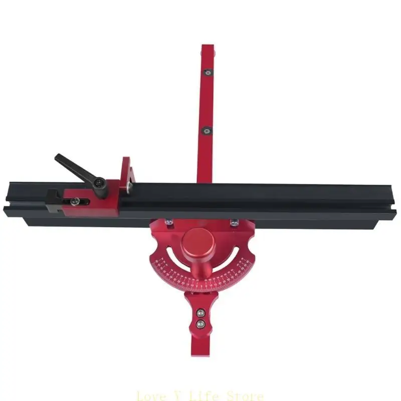 

L74C Precisions Miter Gauge with Miter Fence and 60 Degree Angled Ends Support or a Repetitive Cut Stop for Woodworking