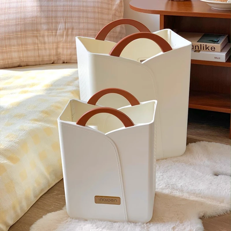 

3-Section Waterproof Laundry Sorter with Wall Hooks High Capacity Anti-Mildew Bathroom Hamper for Towels/Toys