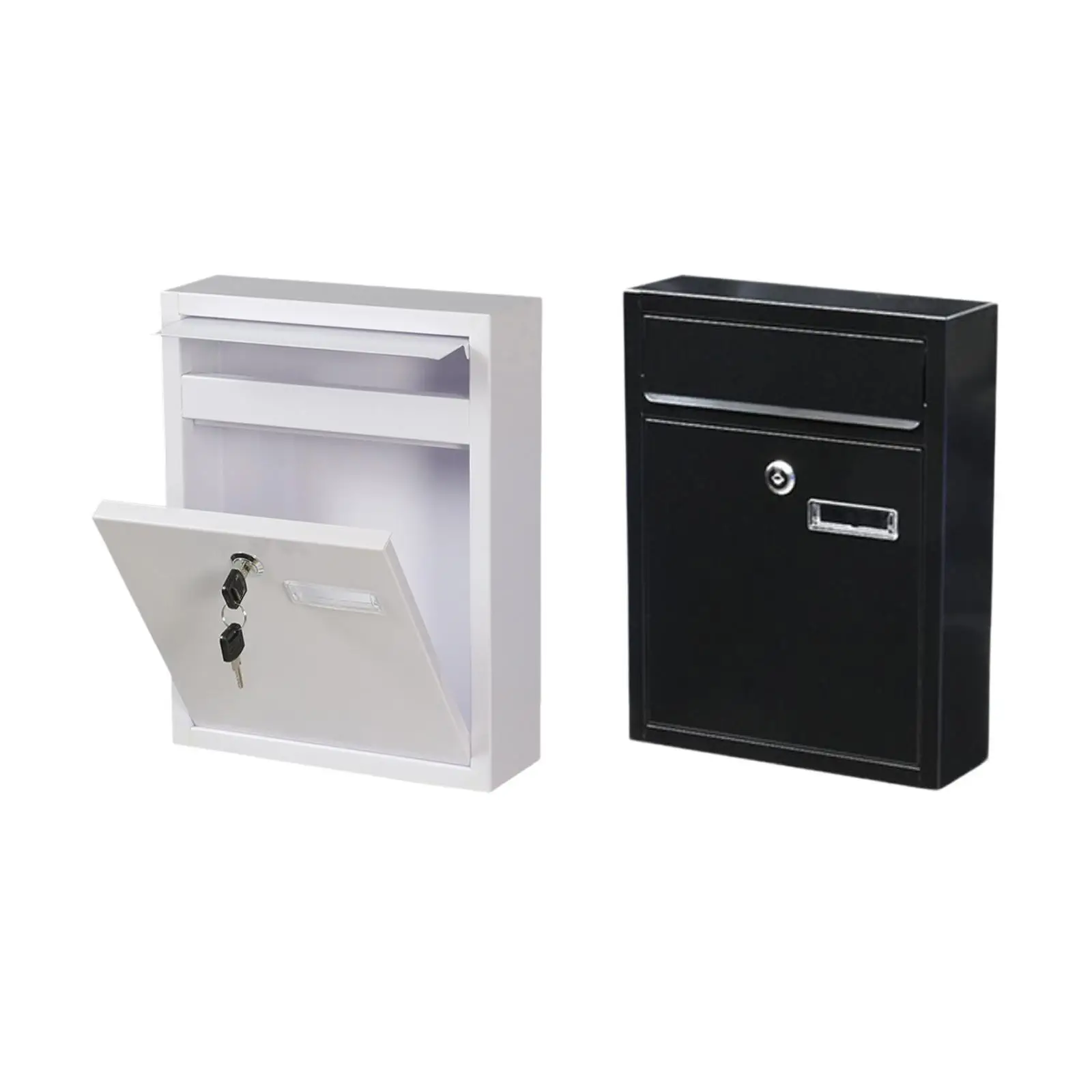 Outdoor Iron Mailbox with Lock Wall Mounted Letter Catcher for Home Porch Gate Magazine Parcel