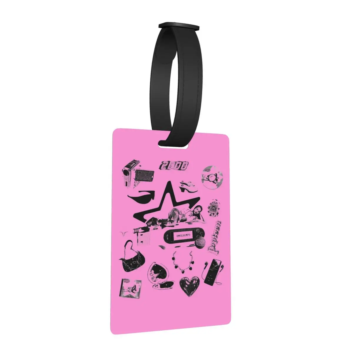 

Emilia Mernes Y2k Elements Luggage Tags Suitcase Accessories Travel Baggage Boarding Tag Label Holder ID Name Address
