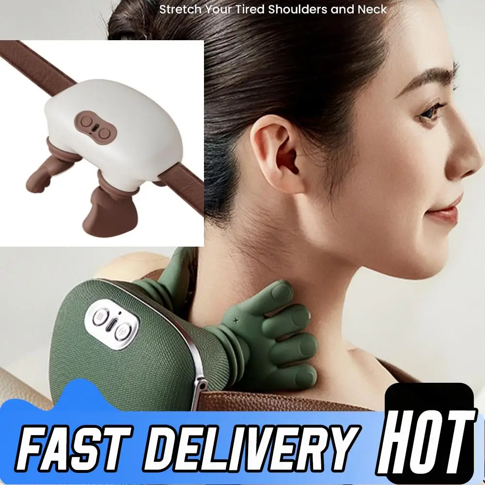 أداة تدليك الرقبة الذكية المحمولة تدليك الكتف والرقبة الرعاية الصحية هزاز التدفئة ضغط آلات تدليك كهربائي