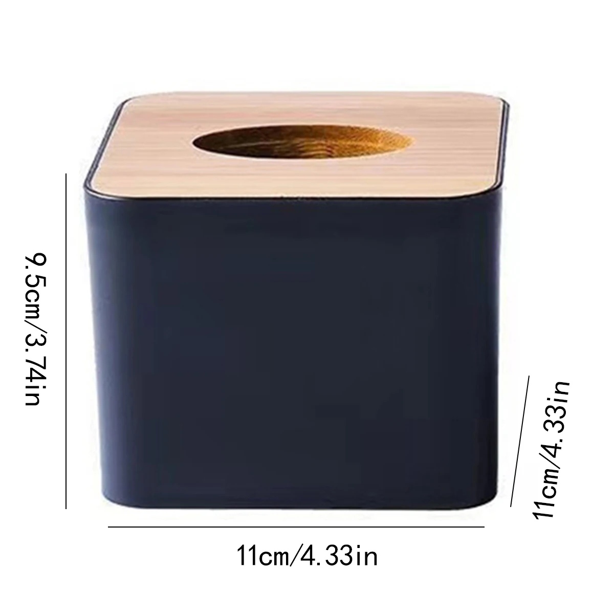 Home Tissue Paper Dispenser White Tissue Box Napkin Containers With Wood Cover Smooth Wooden Facial Tissue Container