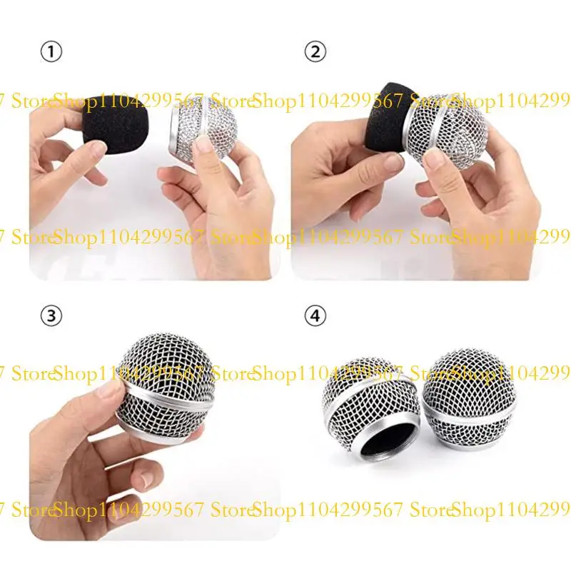 

CS1W 1PCS Professional HIGH quality Replacement Microphone Grille Ball for Head Mesh Fits For PG48 PG58