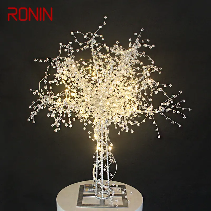 Ronin-suporte moderno e criativo da flor do cristal, corda clara para a decoração do partido, o casamento e os eventos