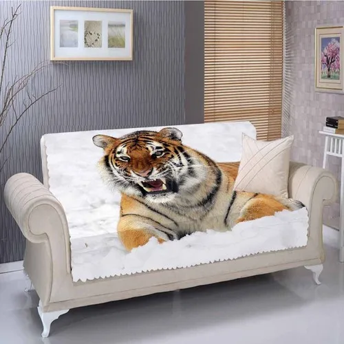 Else Snow Tiger 3D Pattern Seat Cover Case-180 X225Cm