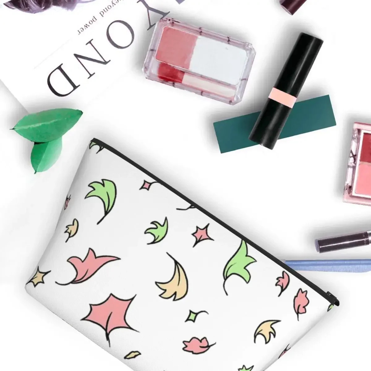 Heartstopper Leaves - Repeating Women Cosmetic Bag Travel Makeup Organizer Pouch Toiletry Storage Dopp Kit Case