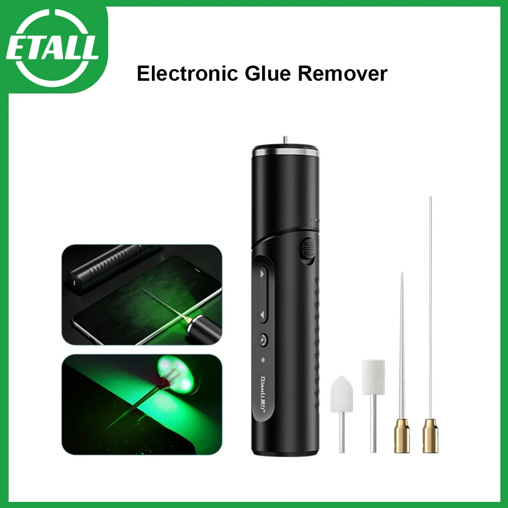 QIANLI Upgrade Electronic Wireless Glue Remover with Green Dust Light Portable Angle Adjustment Glue Cleaning Machine