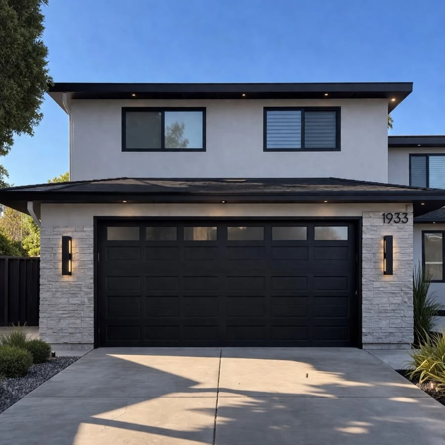 

Wholesale Automatic Contemporary Residential Garage Doors with Motor Aluminum Sectional Overhead Garage Doors for Villa House