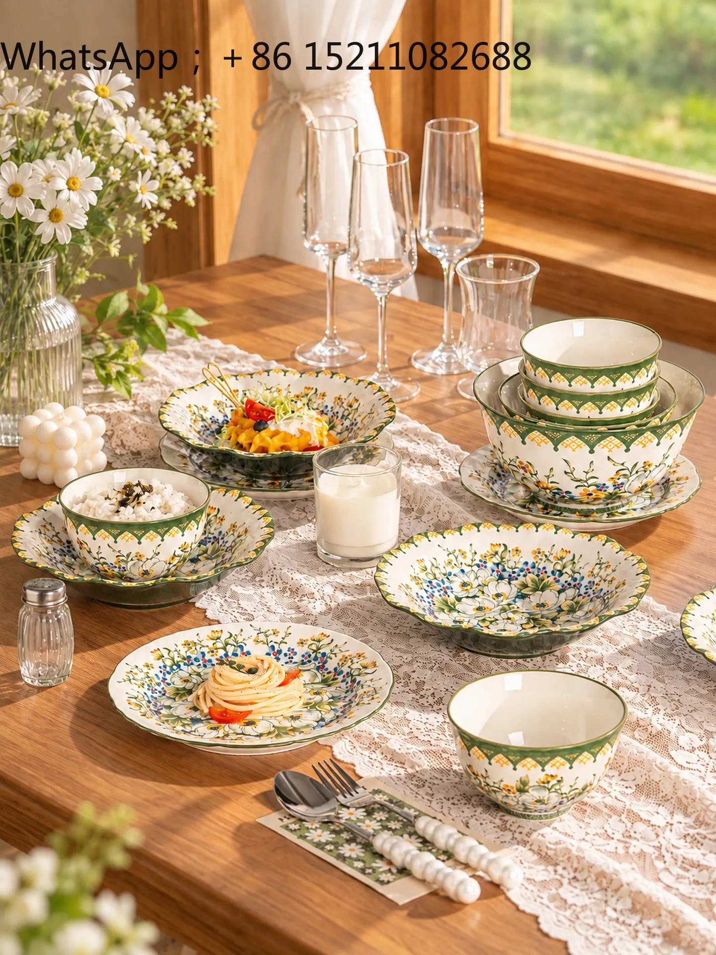 SCY premium tableware set, home niche housewarming, new home gift, full set of practical and exquisite bowls