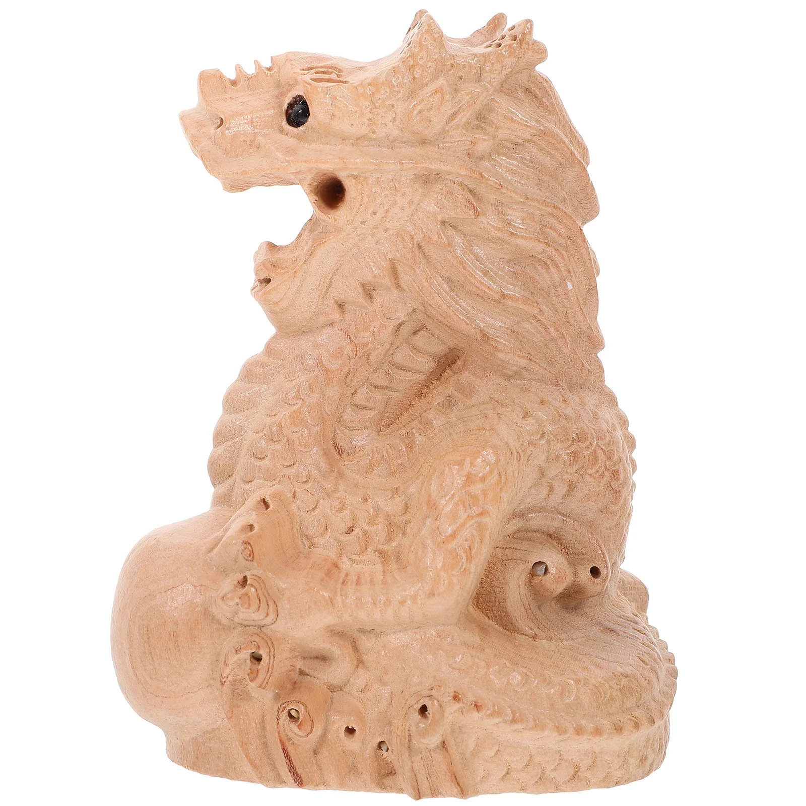 

Wooden Inches Office Chinese Decoration Desk Decor Statue Craft Dragon Craft Decor Sculpture Dragon Statue nament Figurine