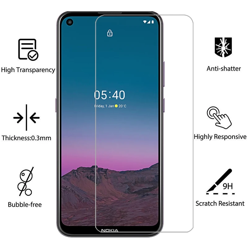 phone case for nokia 5.4 3.4 screen protector tempered glass on nokia3.4 nokia5.4 nokia3 nokia5 3 5 4 34 54 back cover 360 coque