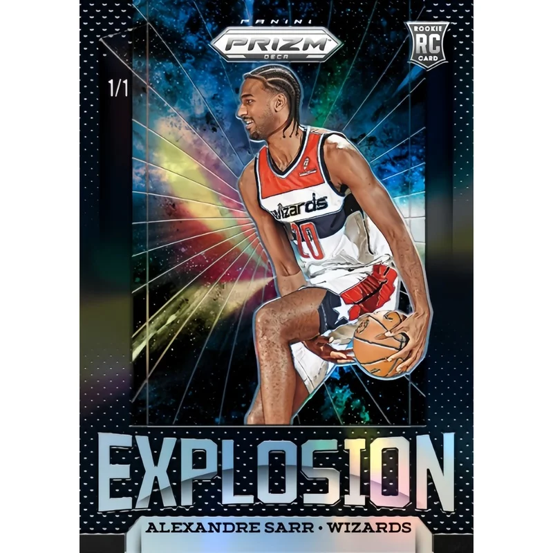 DIY Homemade Panini NBA Basketball collection card Alexandre Sarr Anthony Edwards James Dongcic Explosion Prizms Black Series