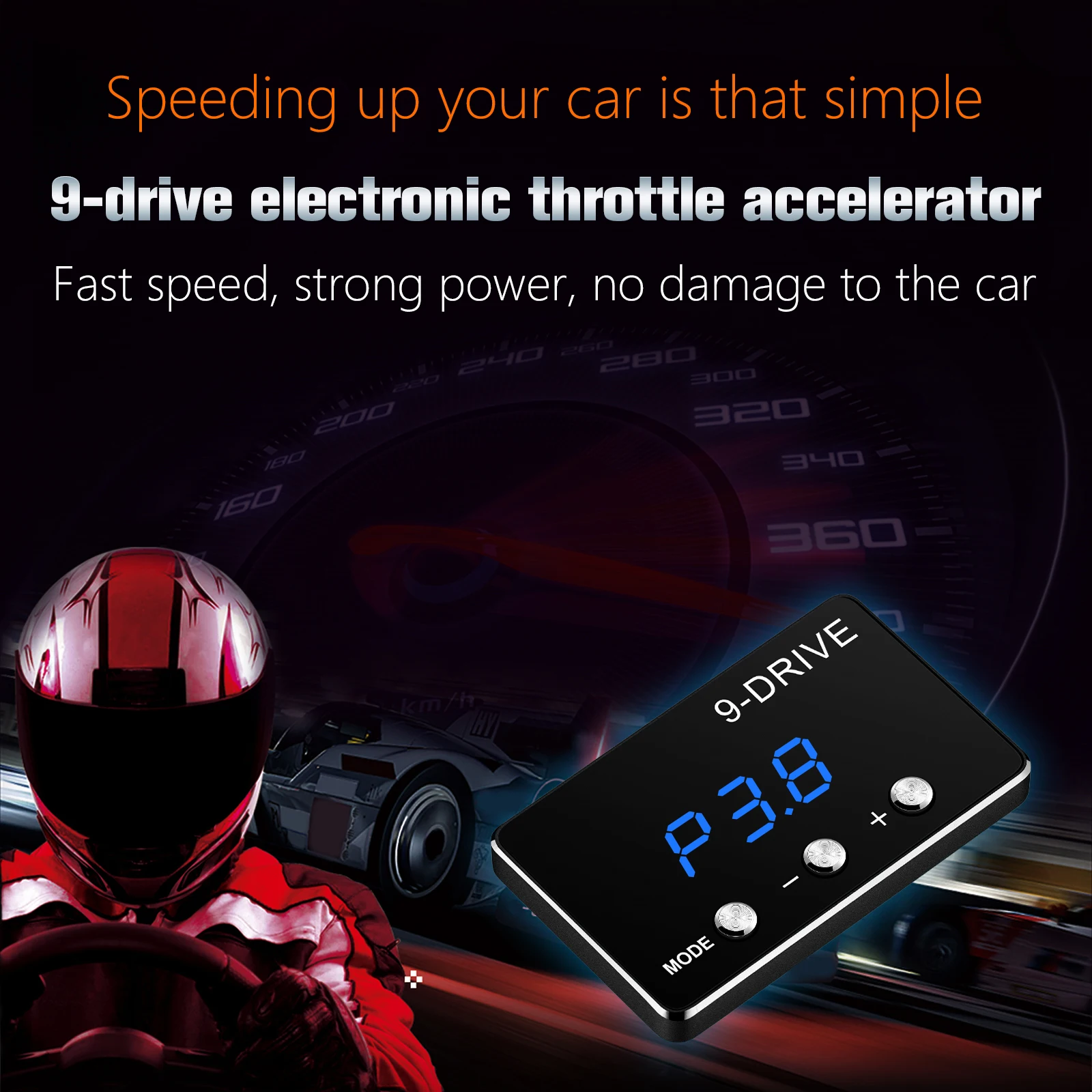 Racing Power Accelerator Controller Plug Play 9-Drives Electronics Throttle Controller Car Pedal Booster Tuning Parts Accessory