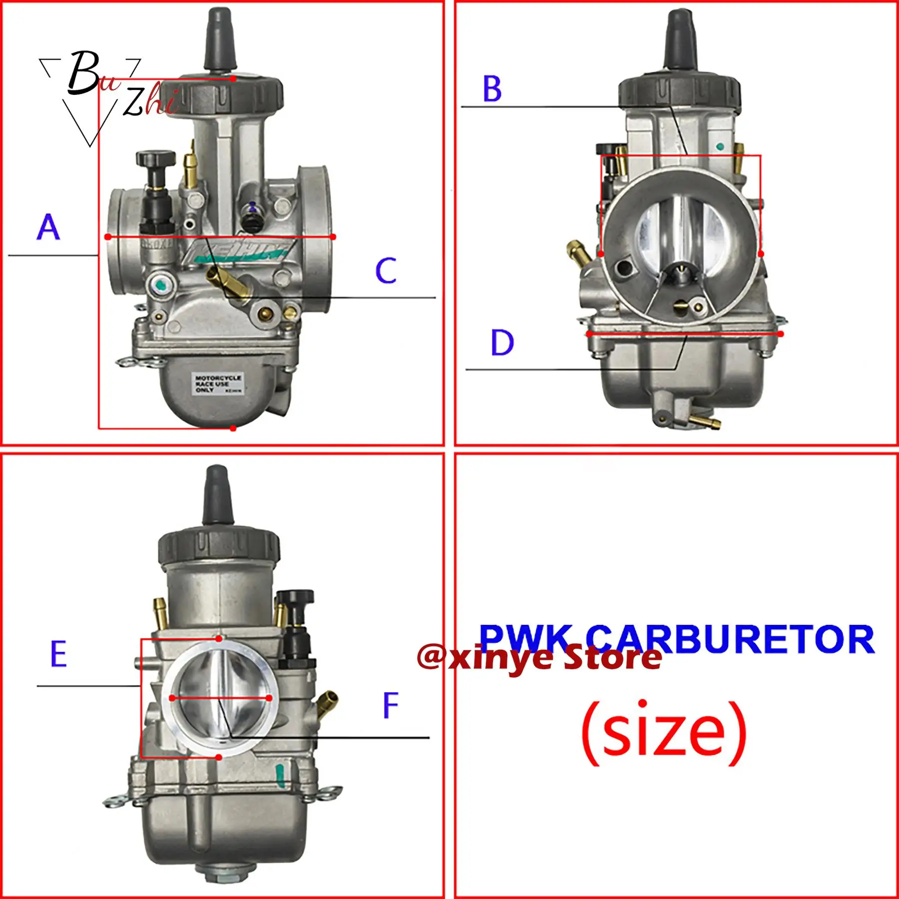 Carburetor PWK 33 34 35 36 38 40 42mm 42 mm KEIHIN Carburetor Air Striker Universal 2T 4T Engine Motorcycle Scootter UTV ATV