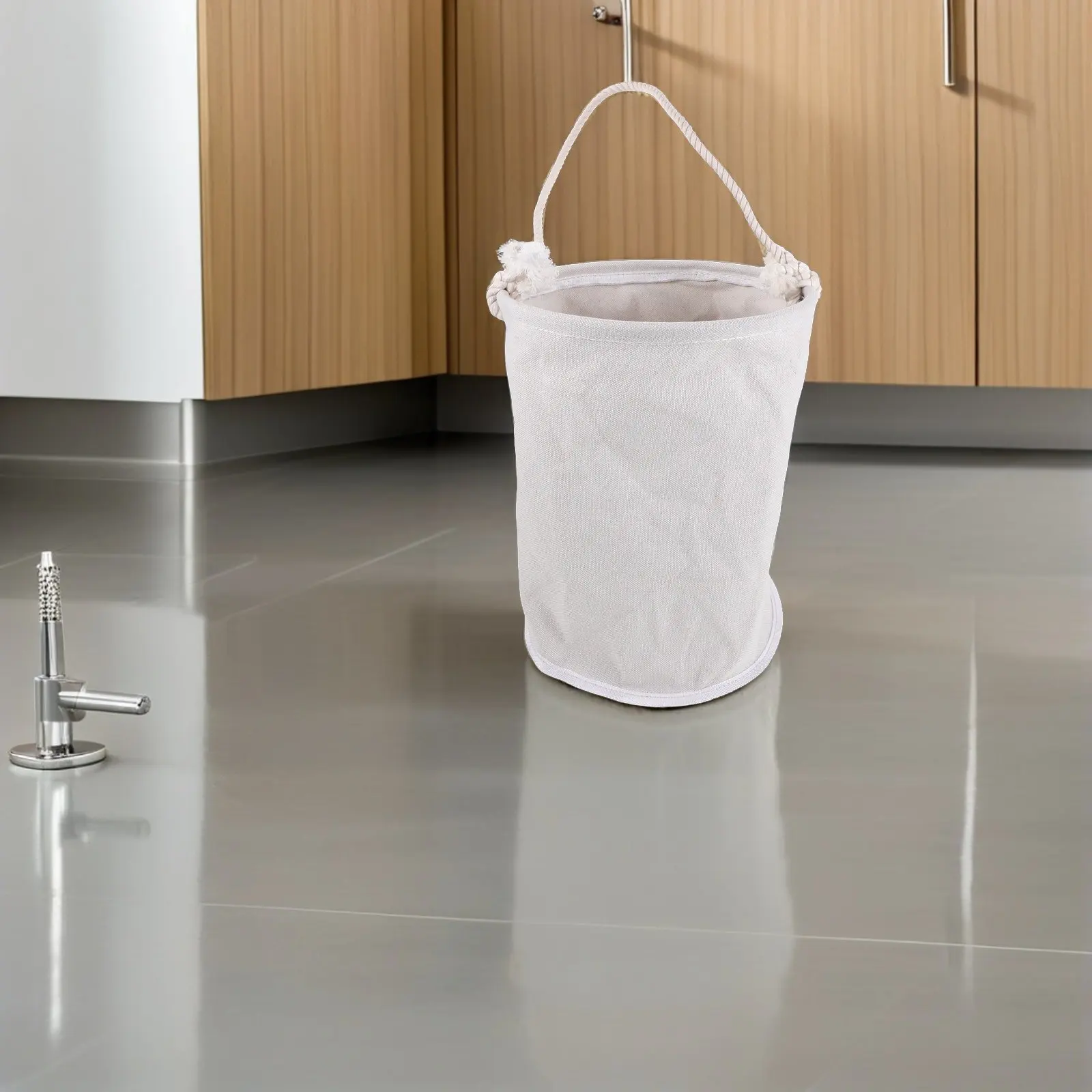 Electrician Tool Bag Canvas Bucket Organizer 32Cm Heavy Duty Cylinder Storage Multiple Use Rope Handle Hoist Scaffold