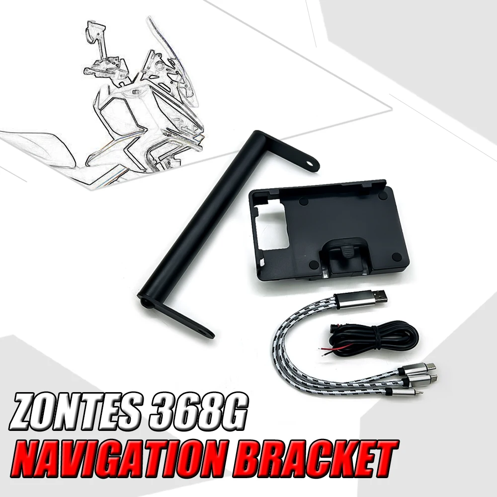 

New For Zontes 368G G368 368 G Motorcycle Navigation Bracket Mobile Phone Bracket Mobile Phone Fixed Bracket Travel Bracket