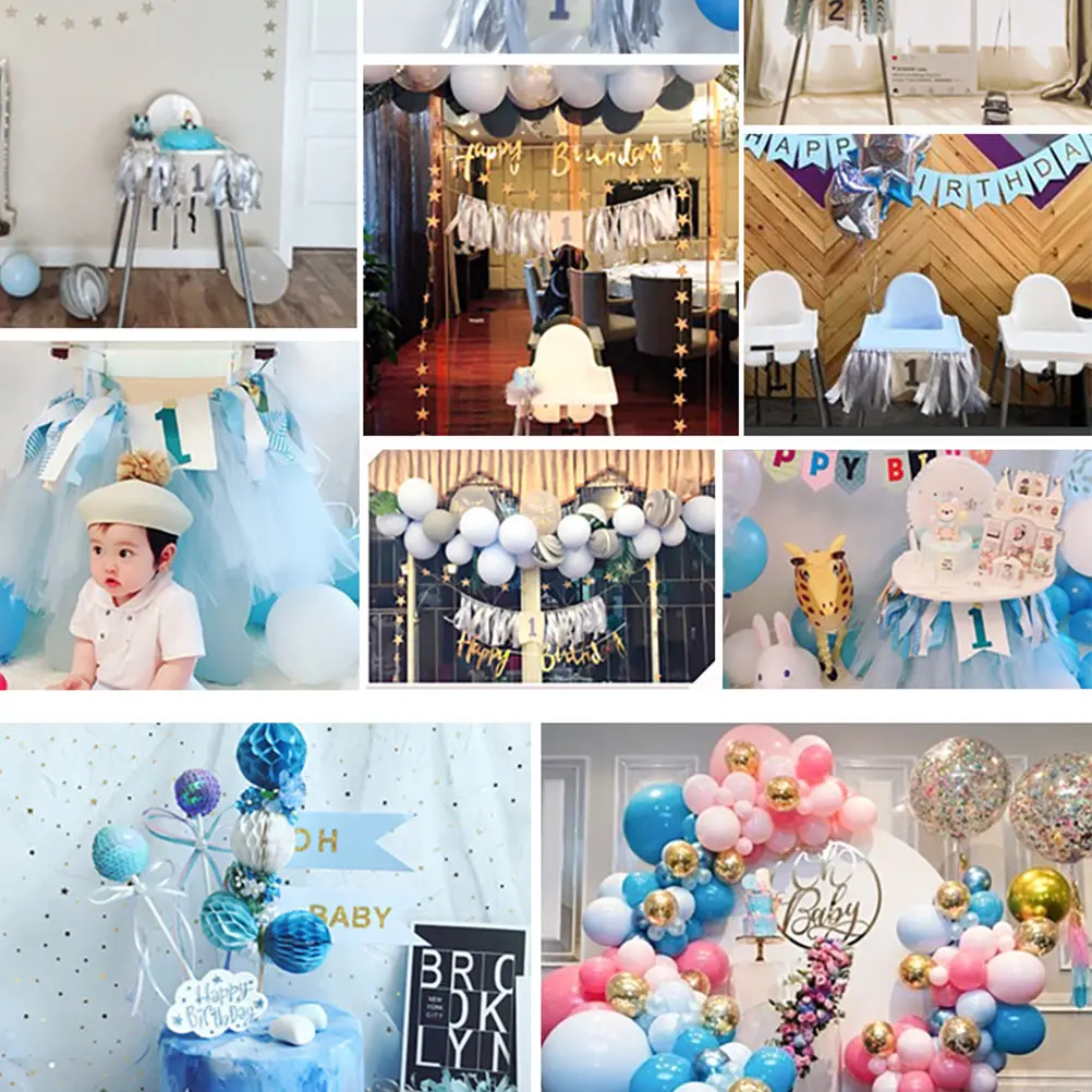 

1pc Birthday Banner Striped Hanging Party Decoration Background Wall Bunting Banquet Decorations Natural Material Ceiling Door