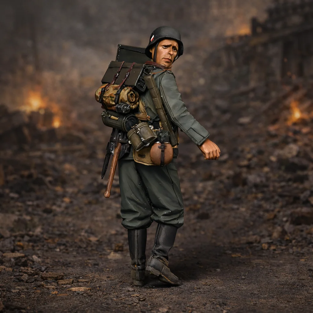 1/35 Resin Soldier Figure Model Kit - WWII, GK, 2 Action Figures, Unassembled and Unpainted, Anime Model Gift