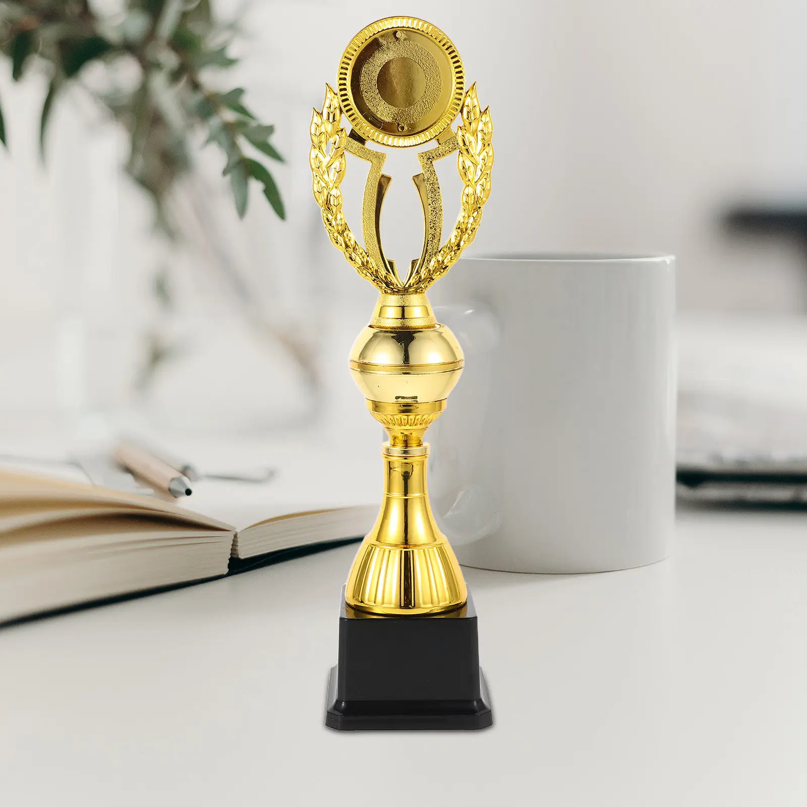 Plastic Gold Trophy Cup 14.15 Inch Multi-Scene Competition Trophy for Dance Music Chess Sports Award Ceremonies Winner Prize