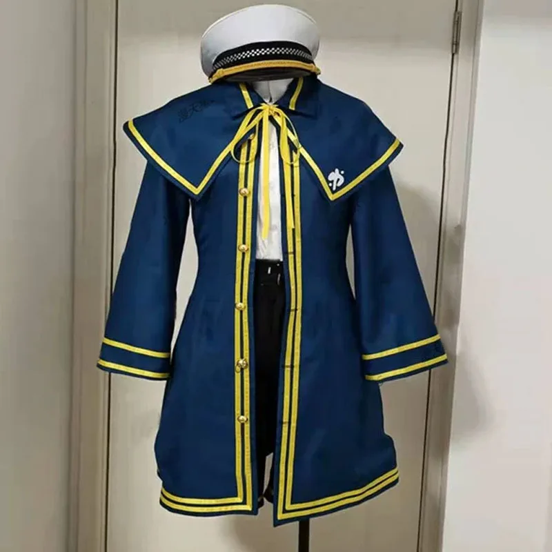 

Anime Oliver Navy Cosplay Costume With Hat navy suit custom made