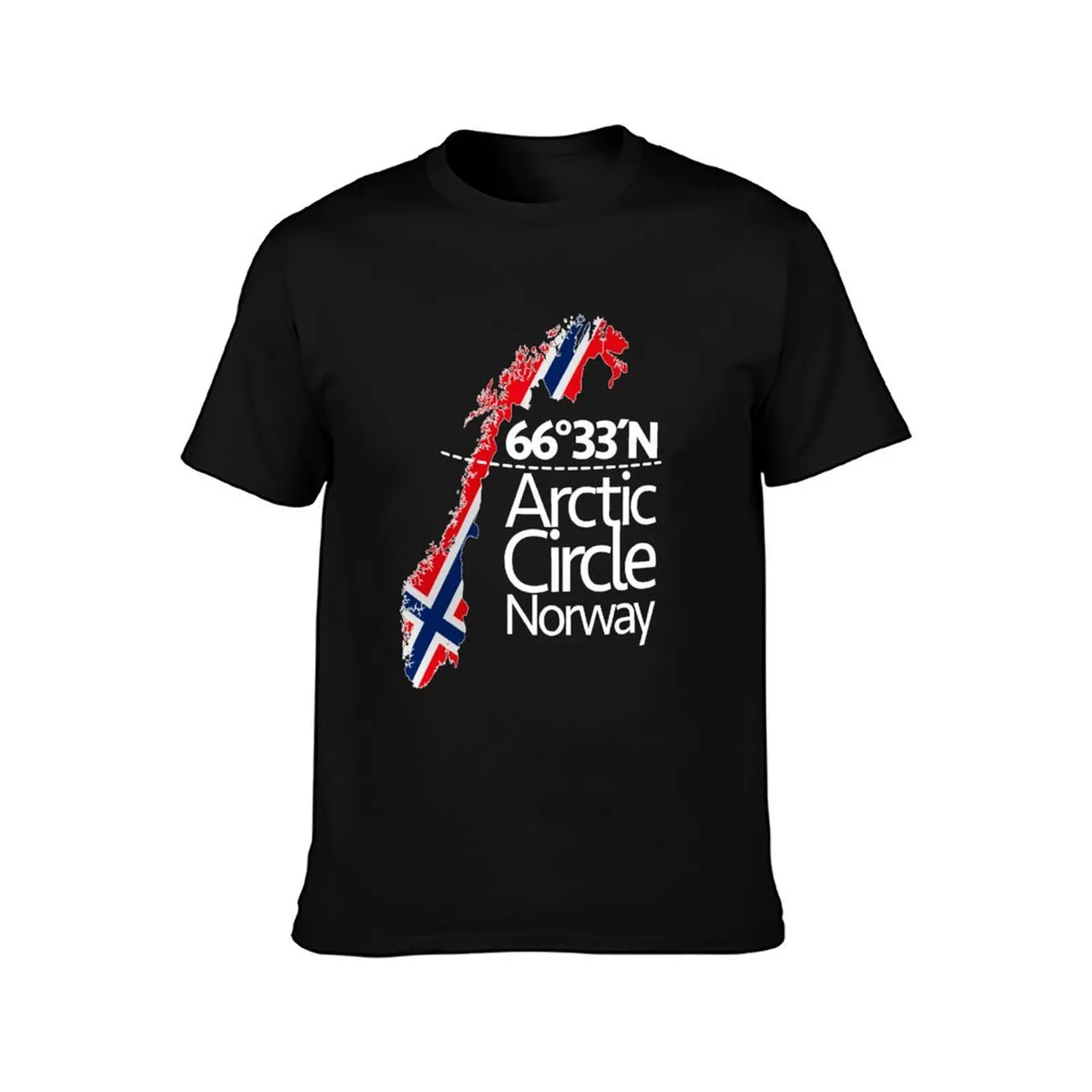Arctic Circle Norway - 66° 33’ North T-Shirt, Summer Casual Cotton Tee, Oversized Streetwear Tops, Vintage Graphic Print