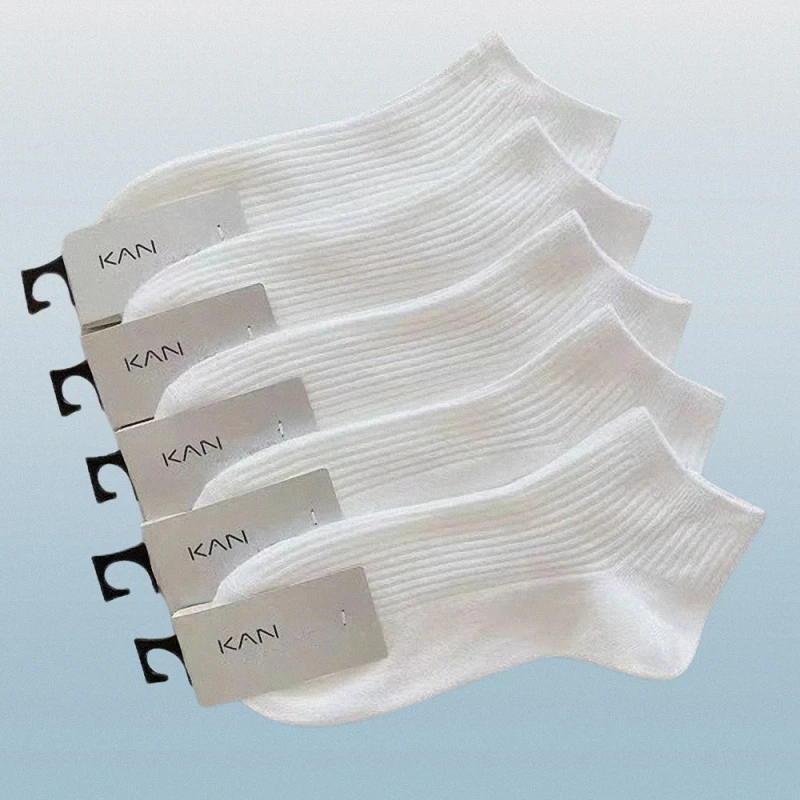 5/10 Pairs High Quality Cotton Socks Ankle Men Women White Black Sport Invisible Sweat-absorbing Boys Low Cut Tube Boat Socks