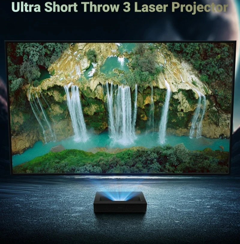 

Full HD 1080P Laser DLP UST Proyector Support 4K 1100ANSI Android11 Home Video Ultra Short Throw Projector BT5.2&WIFI6 Autofocus