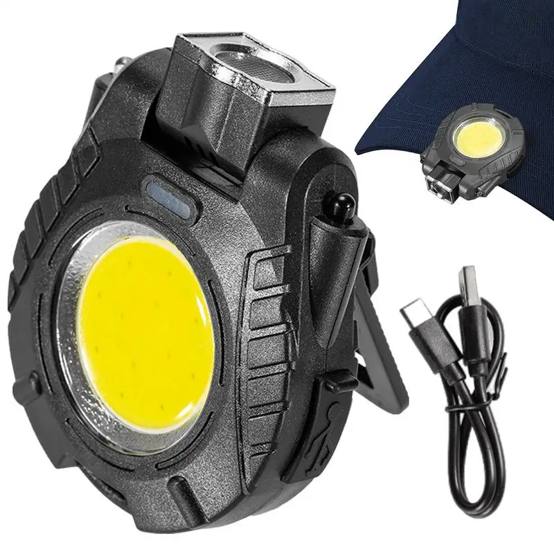 Hat Light Clip USB Rechargeable Work Light Motion-Sensing Magnetic Adjustable Headlamp Hunting Accessory For Outdoor Activities