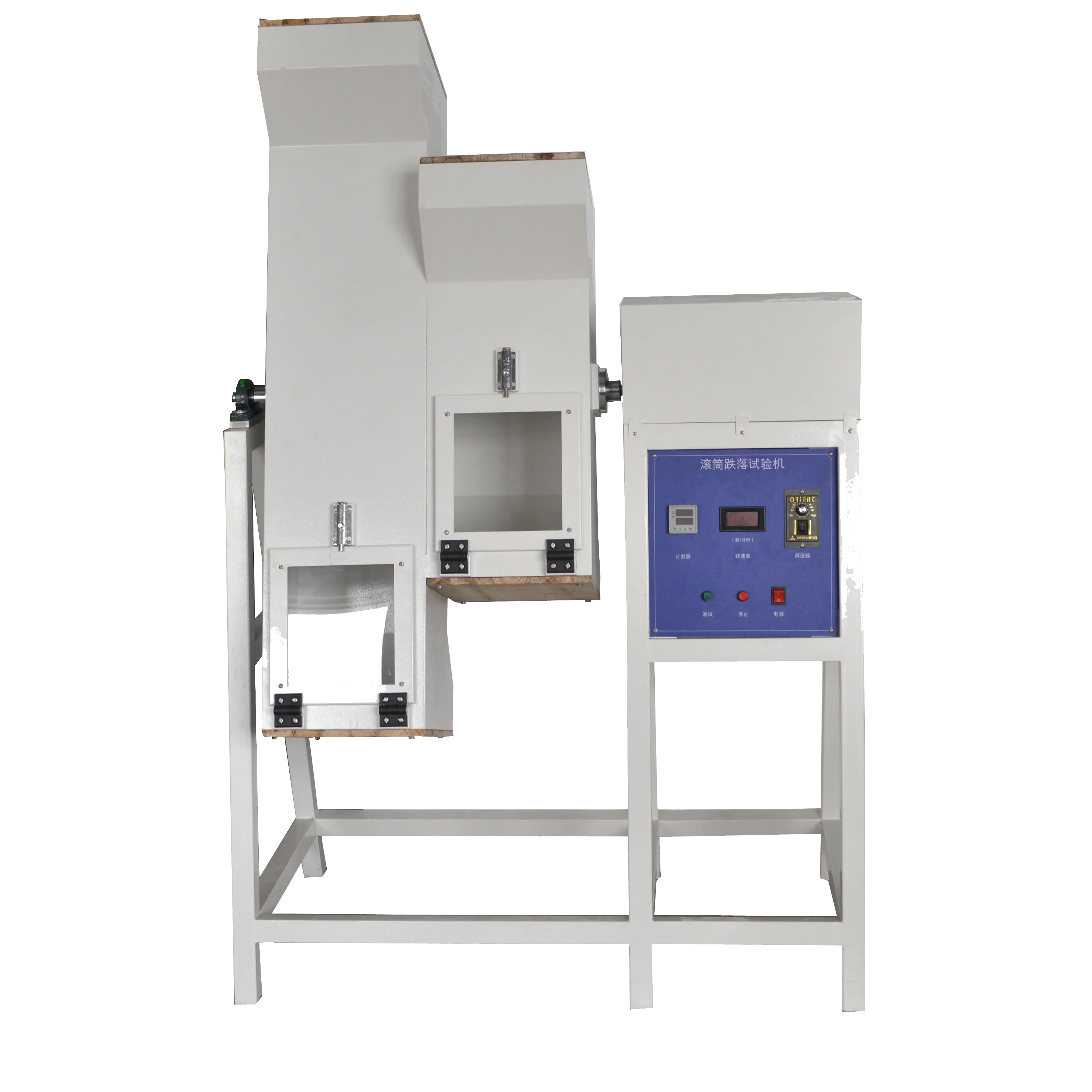 

ZONHOW High-Precision Double Drum Drop Test Machine | Dual-Barrel Impact Tester | Product Durability Drop Test Equipment