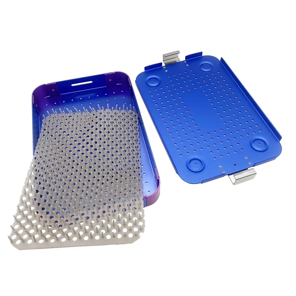 

Aluminum Sterilization Tray Disinfection Case for Holding Dental Opthalmic Instrument Autoclavable Box